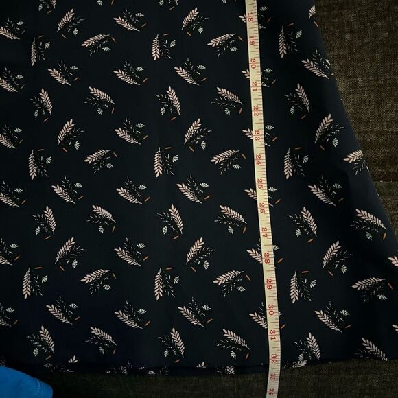 LOFT Feather Graphic Blue Fit and Flair Dress - Picture 15 of 15